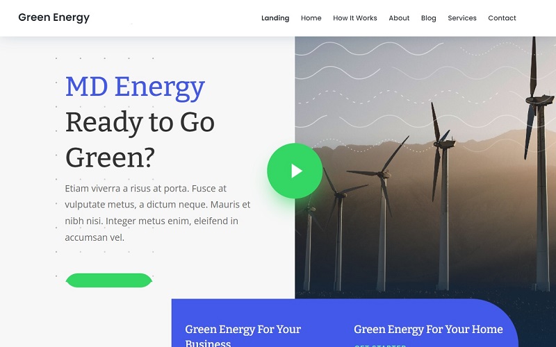 Perhaps the most amazing ‘Green Energy’ WordPress theme ever!
